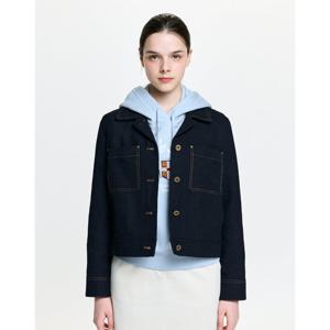 헤지스 여성 26SS 데님트러커형 우븐 자켓 네이비 HSJA6B202N2