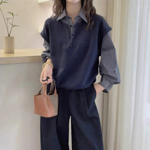 ATMARK (77까지)잔체크레이어드티셔츠_AA61TS010G