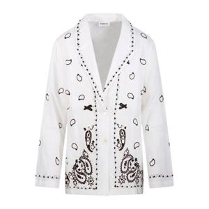 패로슈 노치드 라펠 버튼 리넨 재킷 BEACH26 D420574R 002