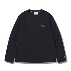 지프 베이직 싱글 남녀공용 긴팔 티셔츠 JQ2TSU001BK