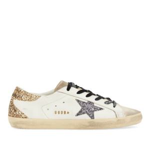 골든구스 글리터 가죽 레이스업 스니커즈 GWF00102 F0053588253