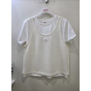 [소이]4부 니트라이크 조끼 레이어드티 26M54821