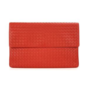 [디펙트_18] 보테가베네타 인트레치아토 플랩 클러치 레드 598202 VAYD3 6506