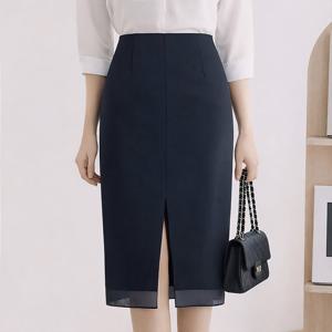 [모리스커밍홈] [55-77]데일리 무지 미디 스커트_M2602SK006A