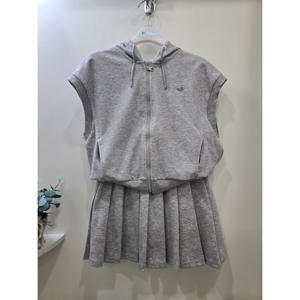 [에꼴리에]특양면 세미 크롭 오픈 조끼 세트 26B078107820