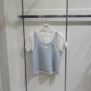 [소이]4부 니트라이크 조끼 레이어드티 26M5482_BL_KG