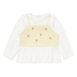 블루독베이비 10 26SS 신상(YE)플라워뷔스티에티셔츠(돌 조카선물) (46114330050)