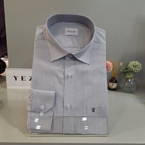 [예작]구김이 적은 잔체크 일반셔츠 YJESBR119-BK_BP