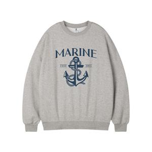 [탑보이][탑보이] 마린 오버핏 프린팅 스웨트 셔츠 (PTM2139)