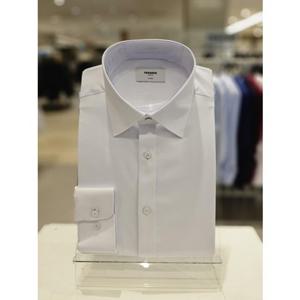 (RRQSSG0013WH) (레노마일반핏) 노포켓 뱀브폴리스판 솔리드 긴팔와이셔츠