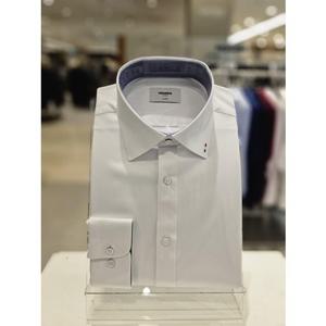 (RRQSSG0010WH) (레노마) 콤비배색  뱀브폴리스판  긴팔일반핏 와이셔츠