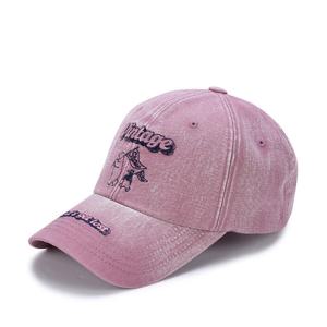 지프 빈티지 베어 엠브로이드 샌드 워싱 볼캡 모자 JQ2GCU217PK