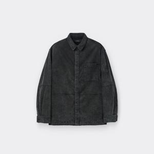 [커스텀멜로우]블랙 라인 데님 셔츠 CWSAW25201BKX