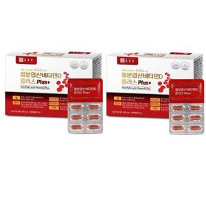 종근당 철분엽산비타민D 플러스 500mgx 60캡슐  총120캡슐 철 엽산 비타민D B12 구리