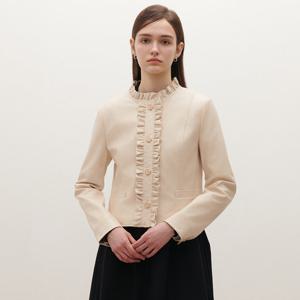 [SATIN] 프릴 페이크레더 자켓_2컬러 S261B103