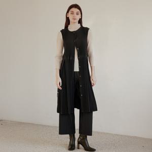 리파인드 투웨이 플리츠 원피스 베스트 블랙_YK08WRPOP01