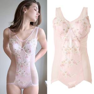 [와코루] AB컵 플로럴 루미너스 소프트 군살정리 여성 보정속옷 올인원 (WBTC261 CO)