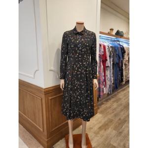 [비꼴리끄] 코튼 골지 라운드 카라 원피스B232WO1021