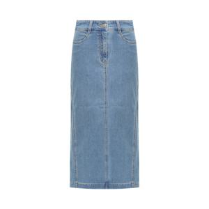 올리비아하슬러 데님 롱 절개 스커트_OHEMSK103