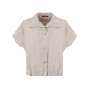 올리비아하슬러 린넨 버튼 카라 여름 반팔 자켓_OHEMJK105