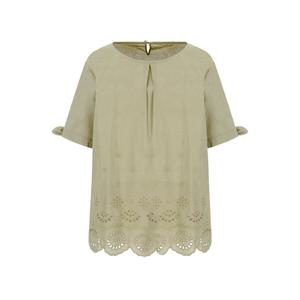 올리비아하슬러 자수 펀칭 오버핏 블라우스_OHEMBL904