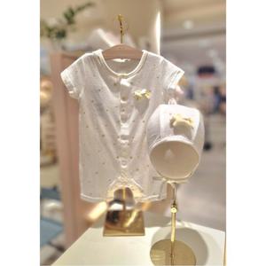 (밍크뮤10) 26봄 여름신상HK(WH)스타코니뱀부반팔우주복모자SET (S3637004114)