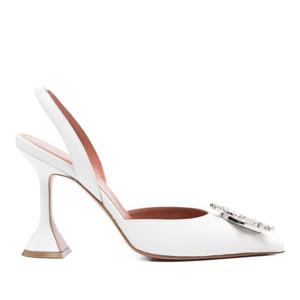 아미나무아디 버클 포인티드 토 슬링백 C9S332553BEG WHITENAPP