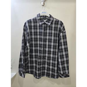 [에꼴리에]유니 오버핏 모노 체크 셔츠 26B53310