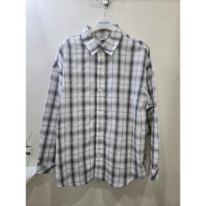 [에꼴리에]유니 오버핏 모노 체크 셔츠 26B533101