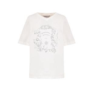 [샤트렌]샤트렌 와이드 브이넥 프린트 반팔 티셔츠_HCEMTS807