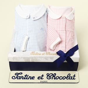 [쇼콜라](쌍둥이출산백일선물세트)엘체크우주(핑크+블루)TNOMQX11UPB