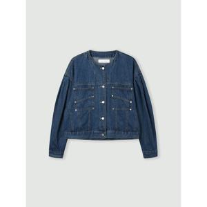 [코인코즈]어깨 주름 벌룬 소매 데님자켓_CC6SM461