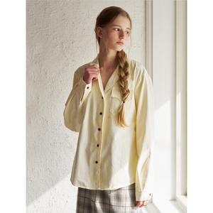 [르샵]오픈 카라 포인트 코튼 셔츠 (DQ1BA010A)