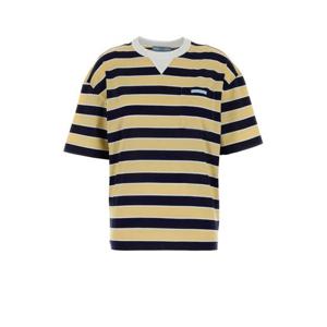 프라다 반팔 티셔츠 39610SOOO189P F065G Stripped