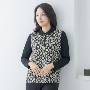 엄마옷 마담4060 달랑진주카라티셔츠 데일리 여성-ZTE2601057-