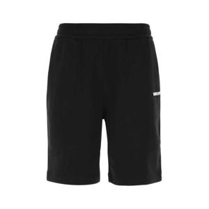 26 SS 버버리 로고 프린트 엘라스틱 웨이스트 쇼츠 블랙 8055354