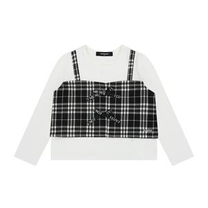 [티파니(정상)](T61KAT020)-BK 체크 뷔스티에 티