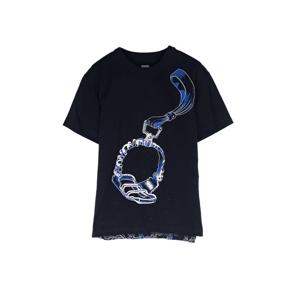 [엘러브] 새상품 에르메스 에트리에 맥시 티셔츠 34 블랙/블루 6HA0158