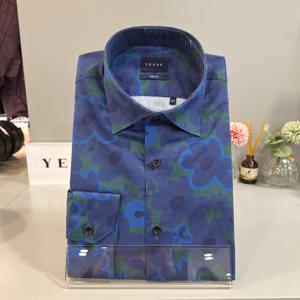 [예작]플라워 올오버 프린트 슬림셔츠 YJ3FUA556-NY_BP