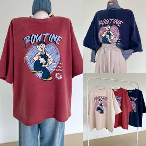 나야홍 / 위쉬몰 VD 루틴선장반팔티셔츠(X094H601) 빅사이즈