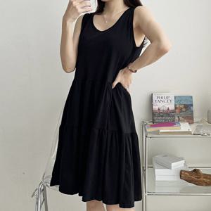 나야홍 / 빅사이즈 601 티어드나시미디원피스 DYYX073