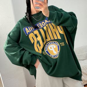 나야홍 / 빅사이즈 601 기모필라오버핏맨투맨 DPOX109