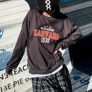 나야홍 / 빅사이즈 601 심플하바드영문맨투맨 DNMX097