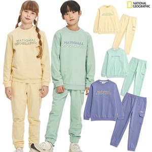 내셔널지오그래픽키즈 변형로고 맨투맨 팬츠 셋업 K231UPB010