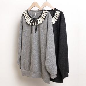 나야홍 / 빅사이즈티 0474L601 리본스팽글기모티 MN