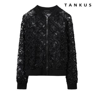 [탱커스] 플라워 레이스 라운드 집업 긴팔 자켓 (TY1JK006L0)