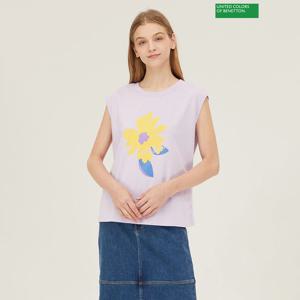 베네통 플라워 프린트 티셔츠 BATSE2431