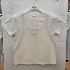 소이 HC22 4부 니트라이크 조끼 레이어드티 26M5482