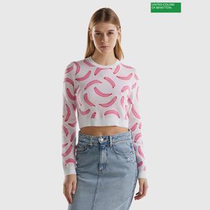 베네통 크롭 티셔츠 4S_1194E10AN