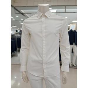 바쏘옴므 세이브존05 크림기본핏솔리드셔츠 WSA5TD03ACR